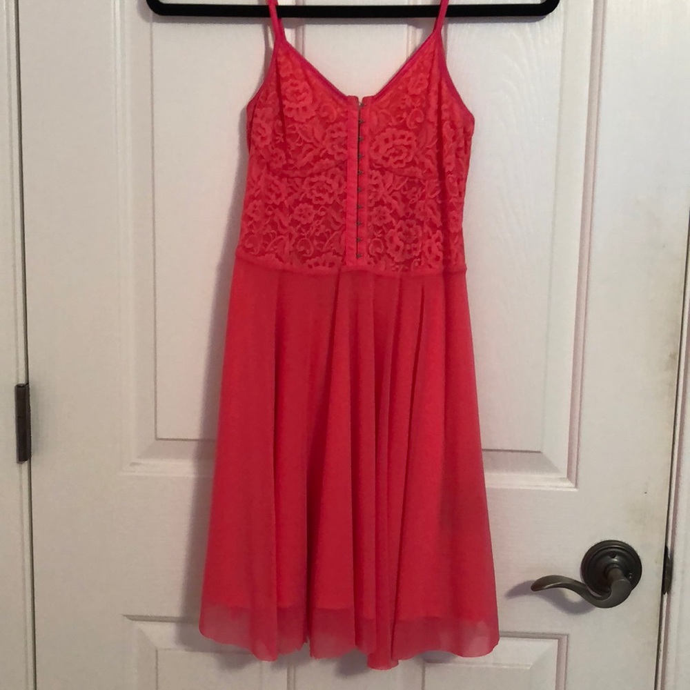 H&M Bright Pink Spaghetti Strap Dress